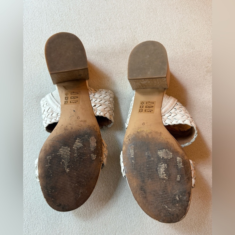MADEWELL leather woven strap sandal in cream, W size 9 - Picture 2 of 7